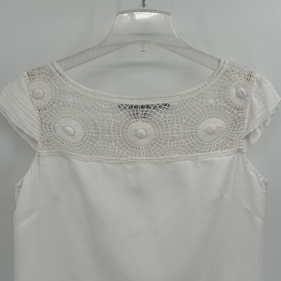 Gretchen Scott Designs White Linen Blend Dress Size Medium - Picture 2 of 11